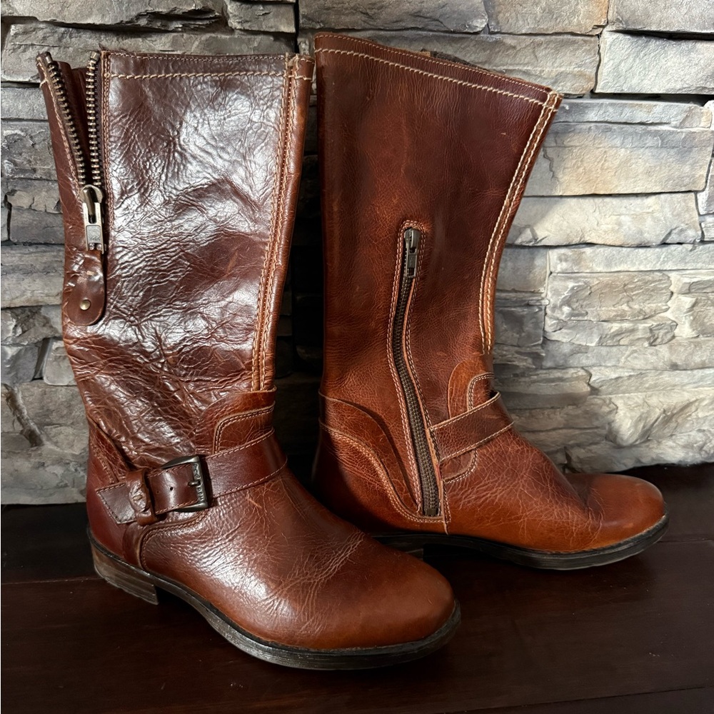 BED|STU Cognac Leather Boots